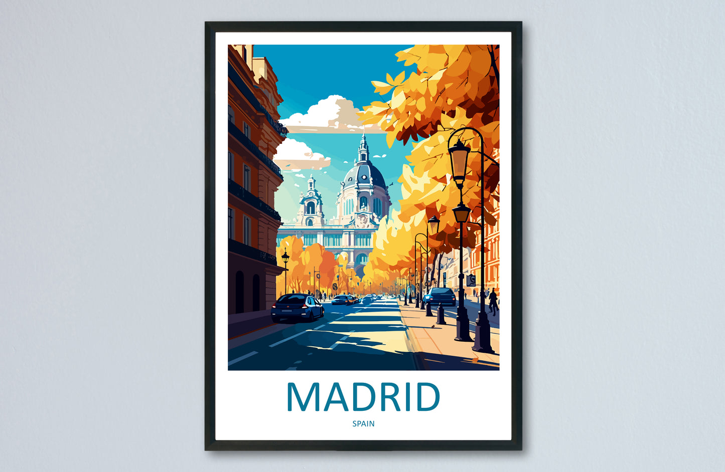 Madrid Spain Travel Poster