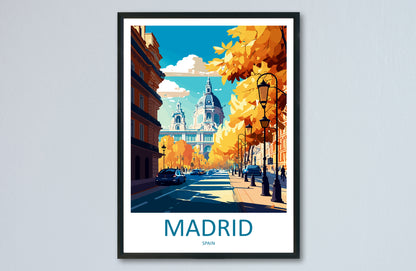 Madrid Spain Travel Poster