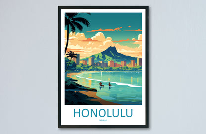 Honolulu Hawaii USA Travel Poster