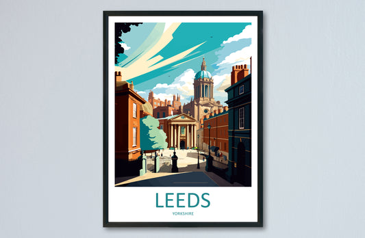 Leeds England Travel Poster