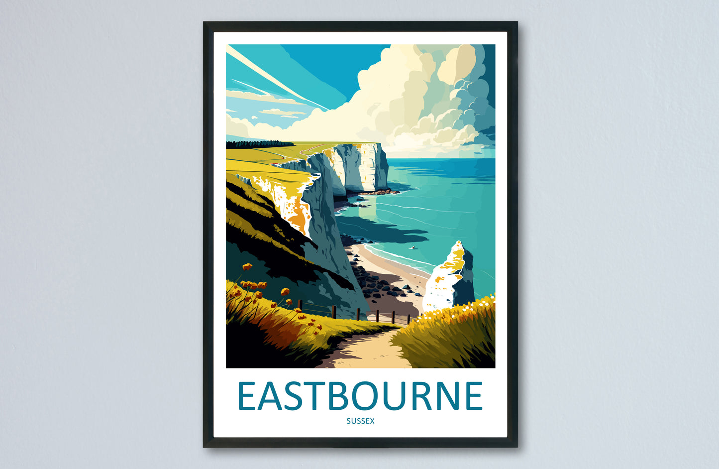 Eastbourne England Travel Poster