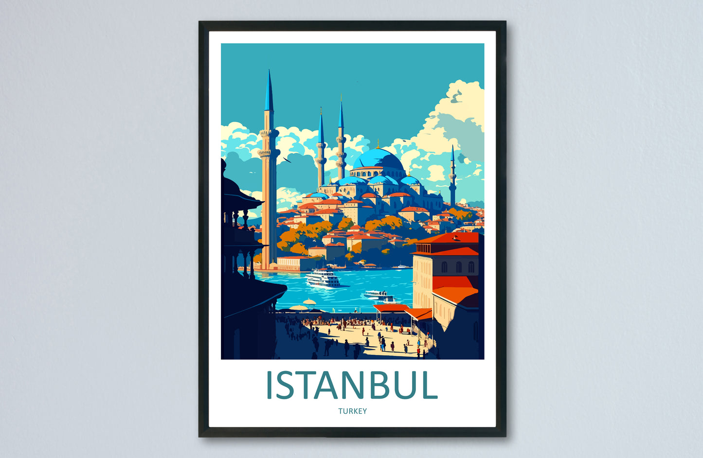 Istanbul Turkey Travel Poster