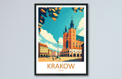 Krakow Poland Travel Poster