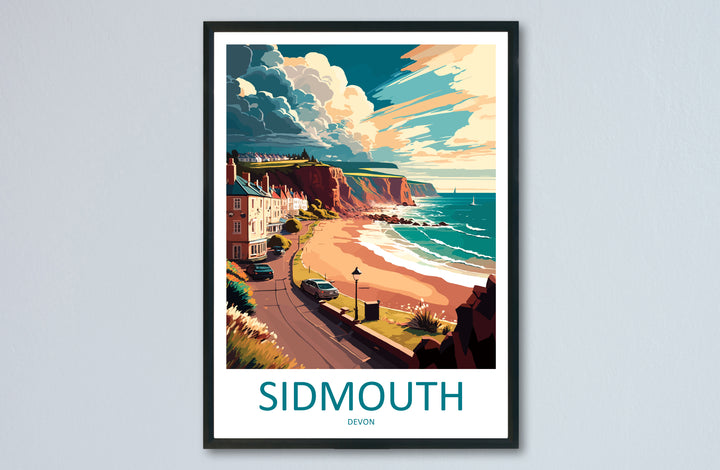 Sidmouth England Travel Poster