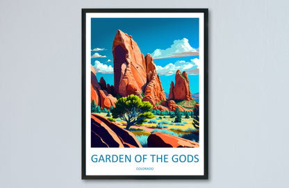 Gardens Of The Gods USA Travel Poster
