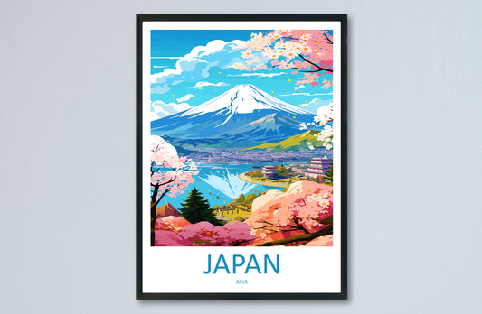 Mount Fuji Japan Travel Poster