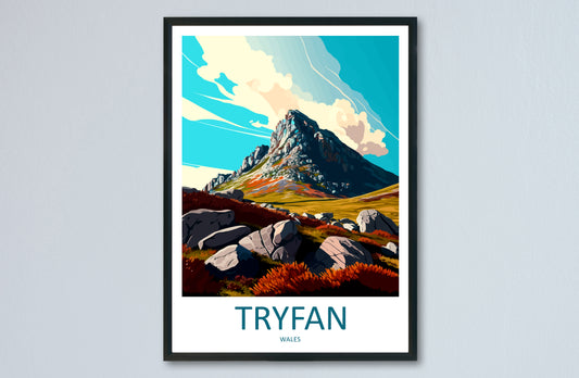 Tryfan Wales Travel Poster