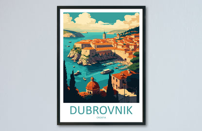 Dubrovnik Croatia Travel Poster