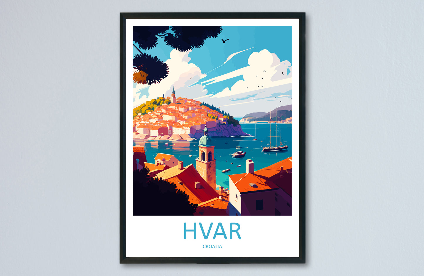 Hvar Croatia Travel Poster