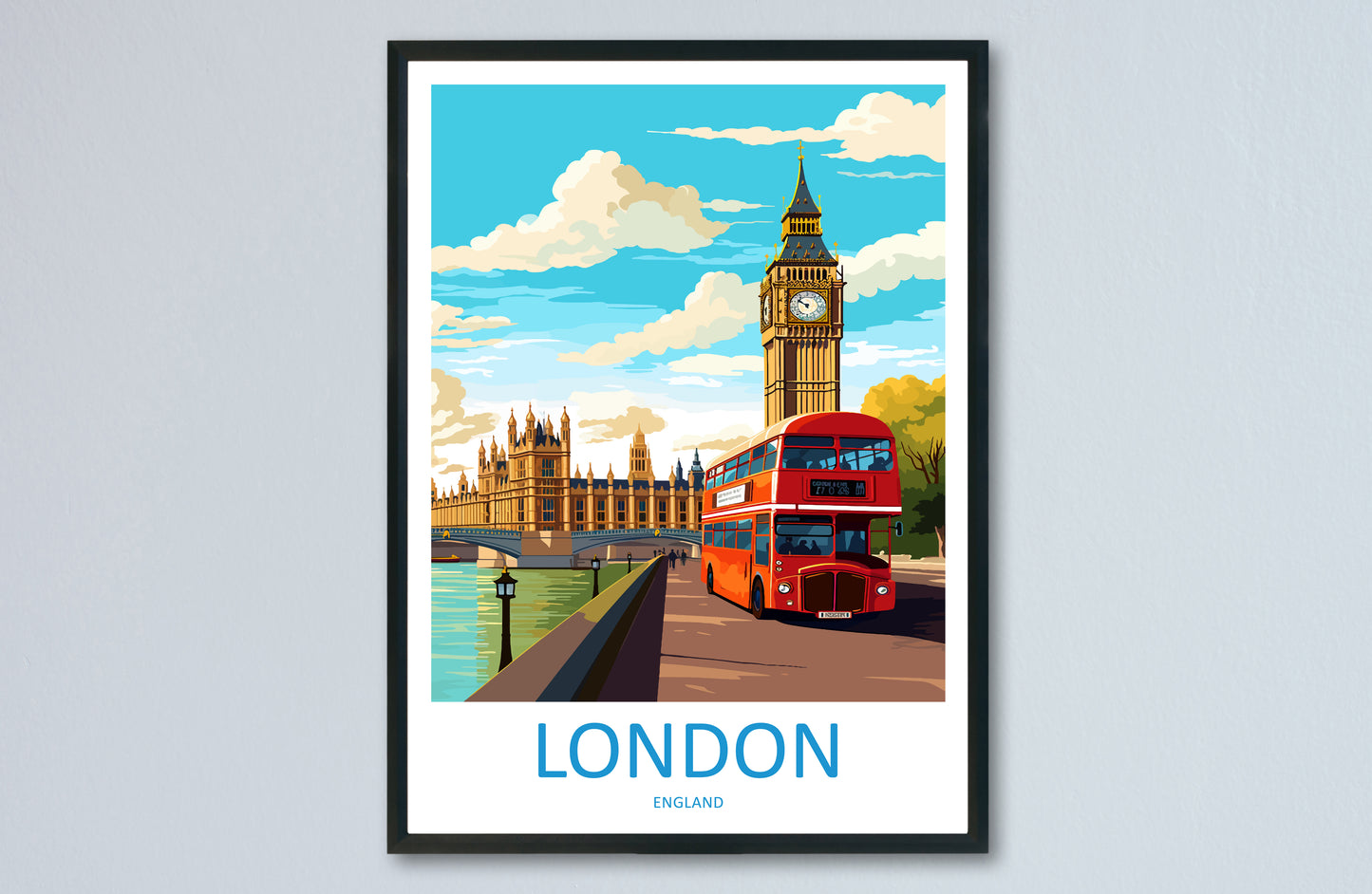 London City England Travel Poster