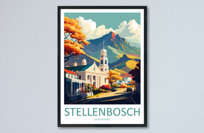 Stellenbosch South Africa Travel Poster