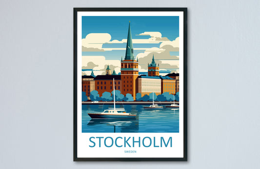 Stockholm Sweden Travel Poster