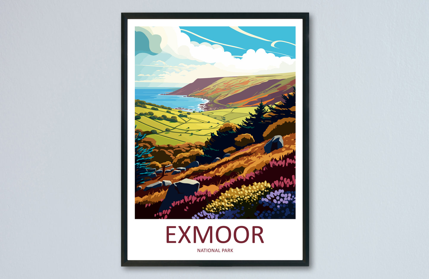 Exmoor England Travel Poster