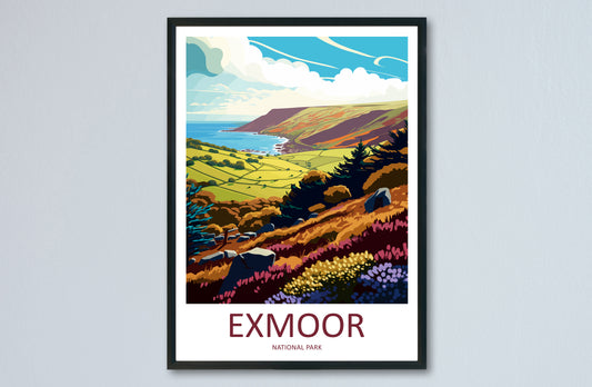 Exmoor England Travel Poster