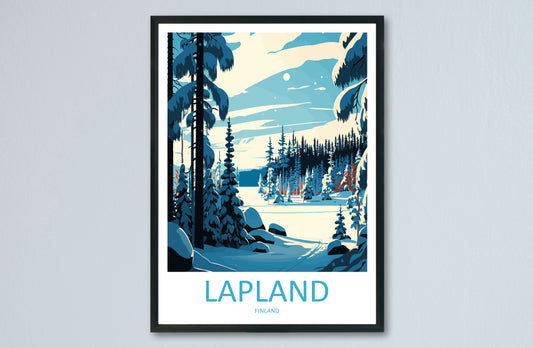 Lapland Finland Travel Poster