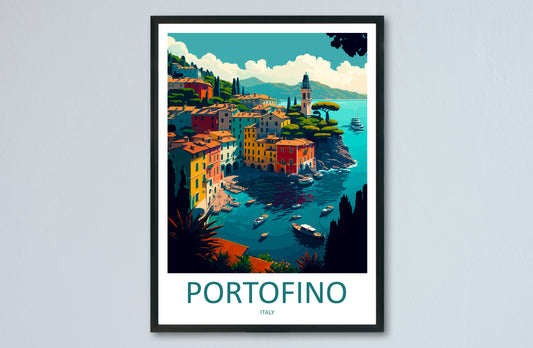 Portofino Italy Travel Poster