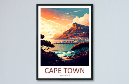 Cape Town South Africa Travel Poster