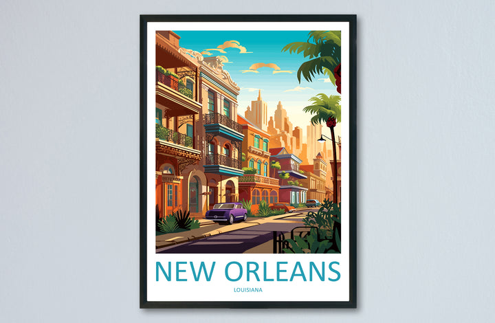 New Orleans USA Travel Poster