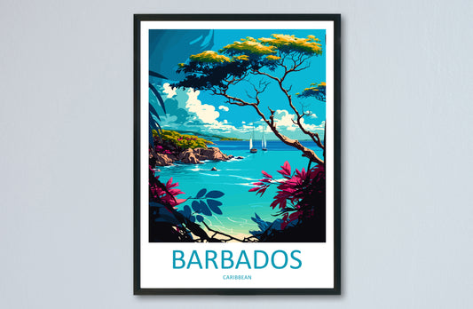 Barbados Caribbean USA Travel Poster