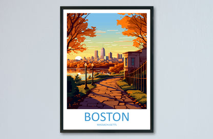 Boston USA Travel Poster