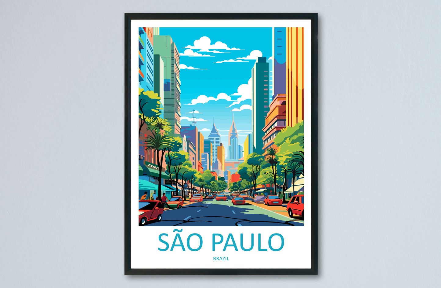 Sao Paulo Brazil Travel Poster