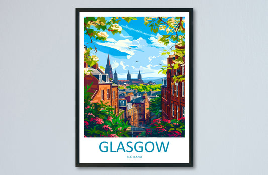 Glasgow Scotland Travel Poster