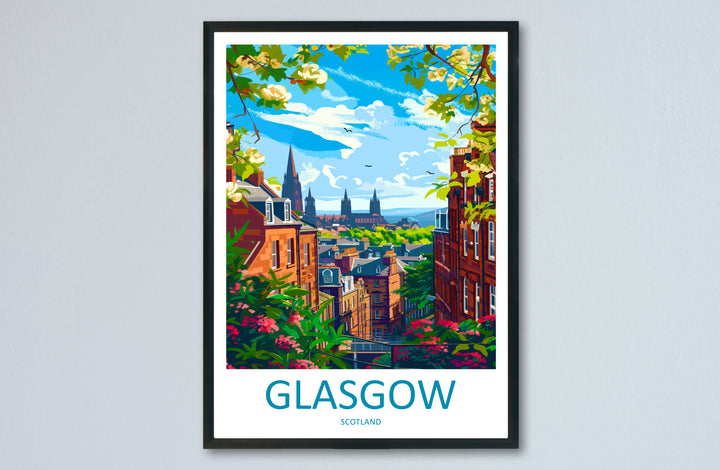 Glasgow Scotland Travel Poster