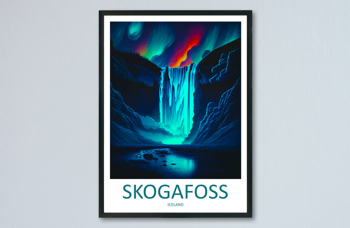 Skogafoss Iceland Travel Poster