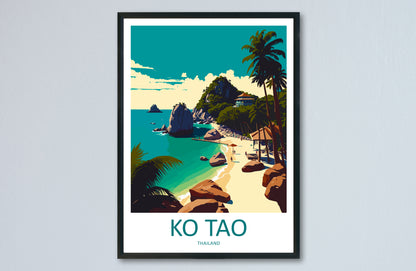 Ko Tao Thailand Travel Poster