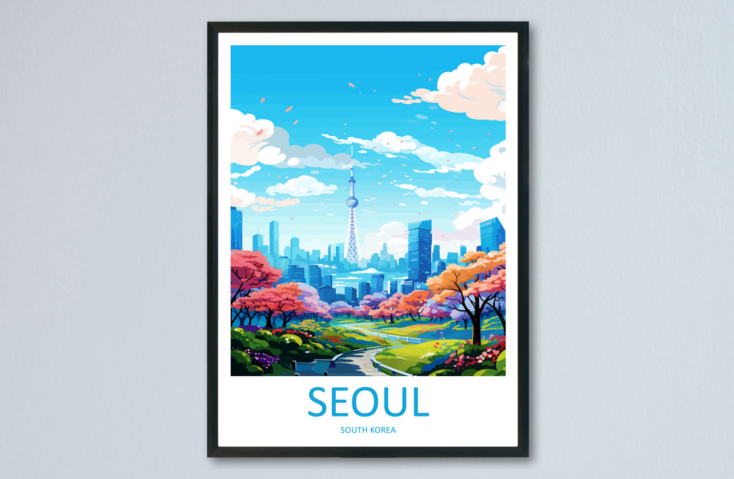 Seoul South Korea Travel Poster