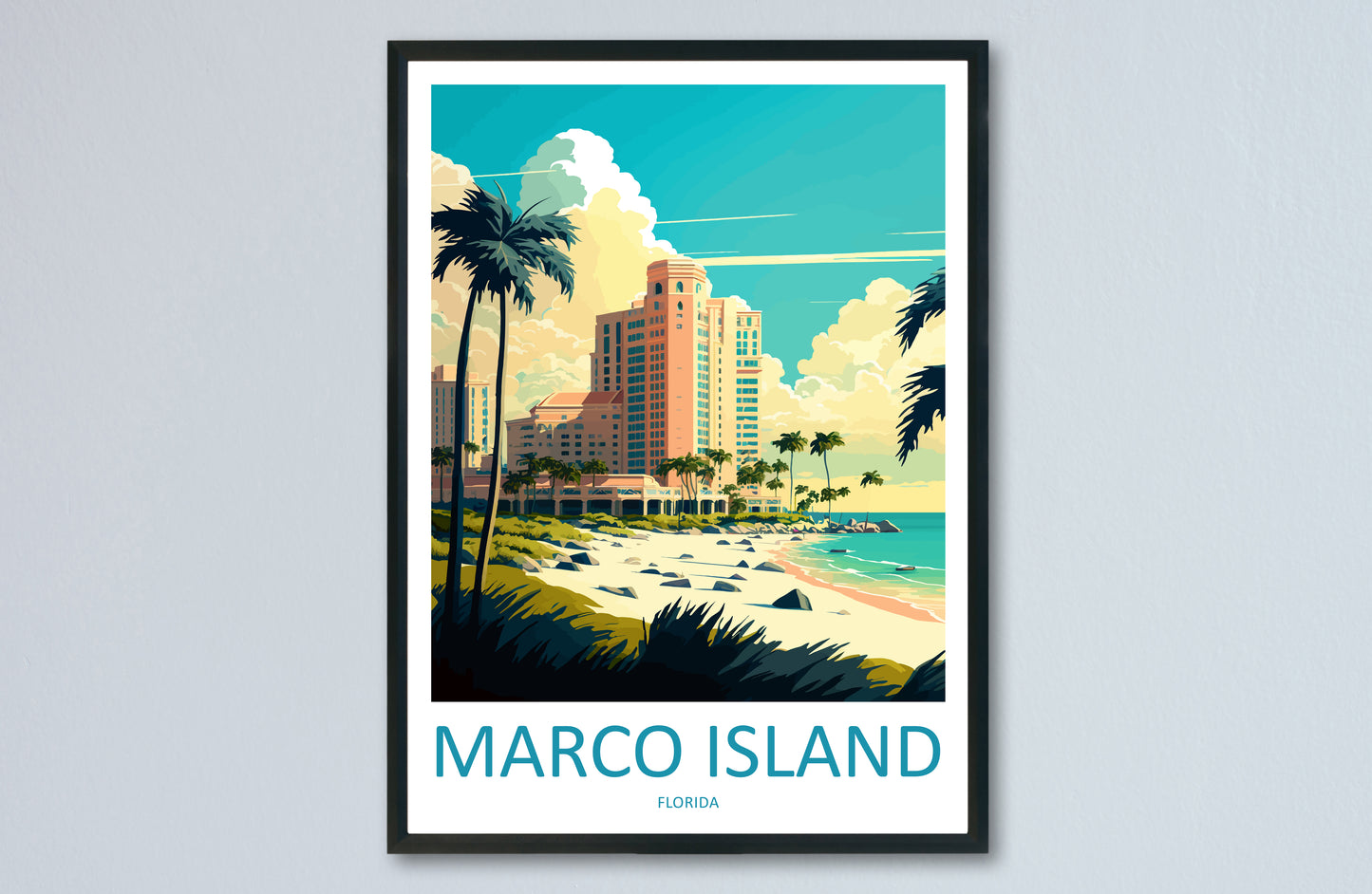 Marco Island USA Travel Poster