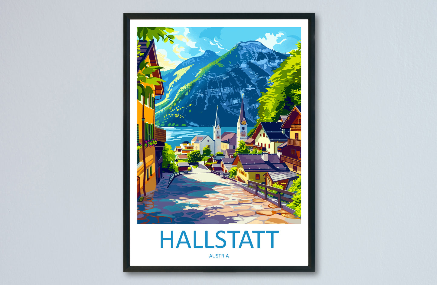 Hallstatt Austria Travel Poster