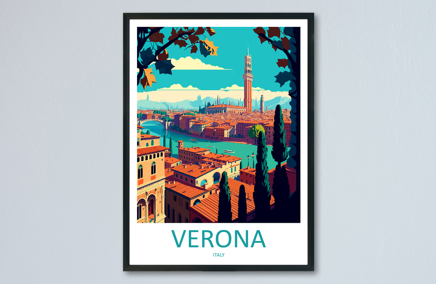 Verona Italy Travel Poster