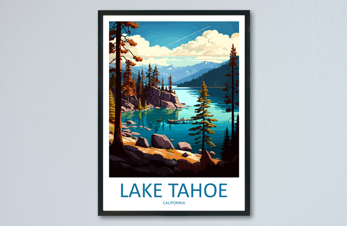 Lake Tahoe USA Travel Poster