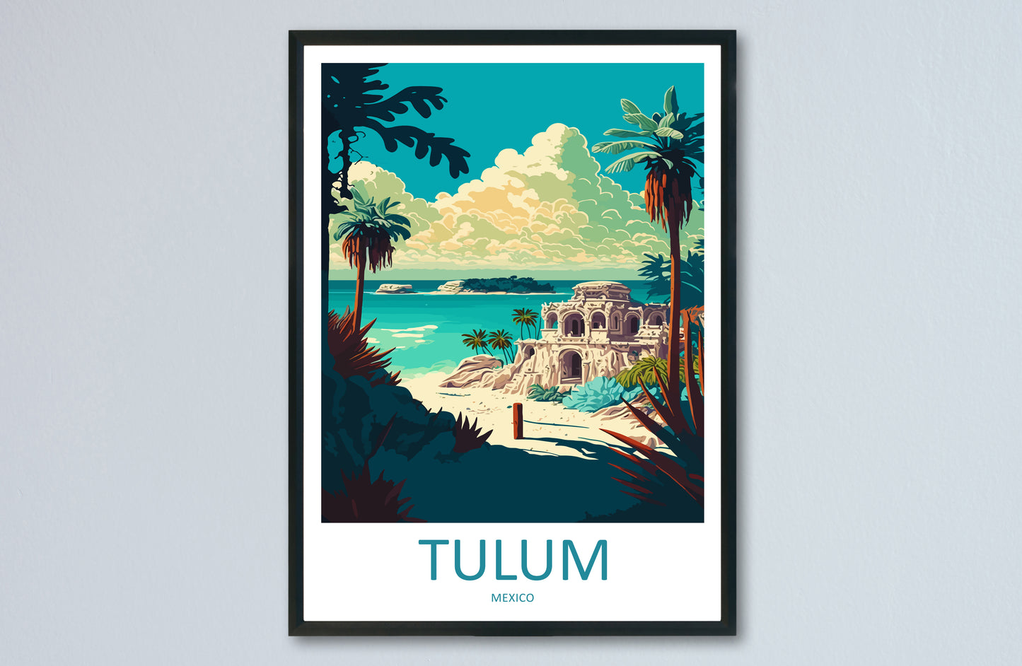 Tulum Mexico Travel Poster