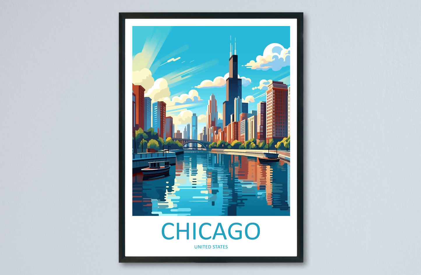 Chicago United States Travel Poster