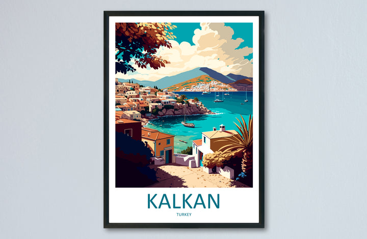 Kalkan Turkey Travel Poster