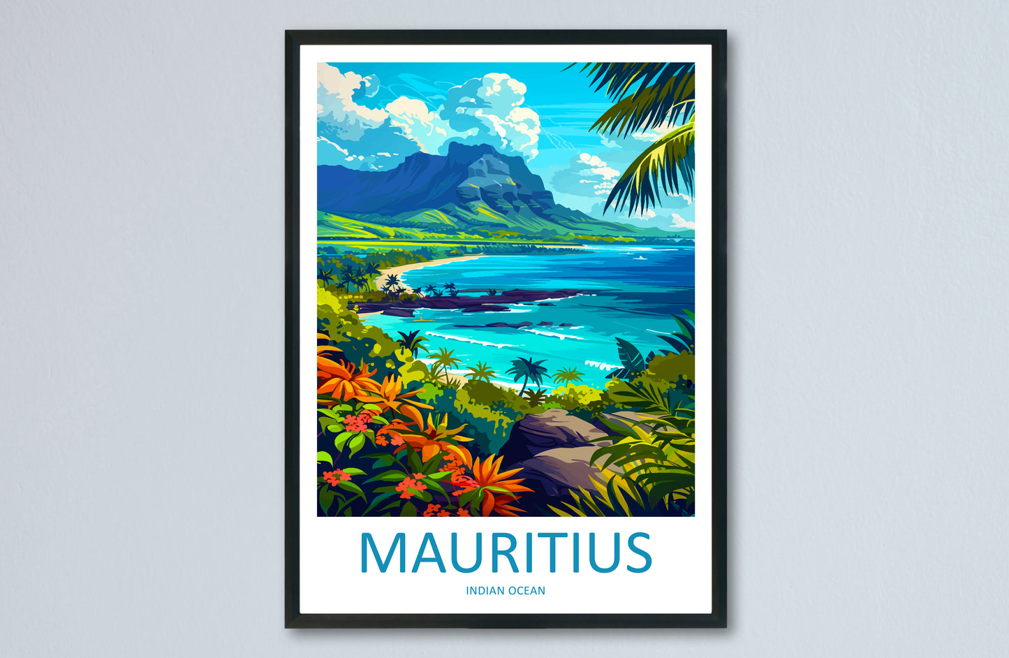 Mauritius Indian Ocean Travel Poster