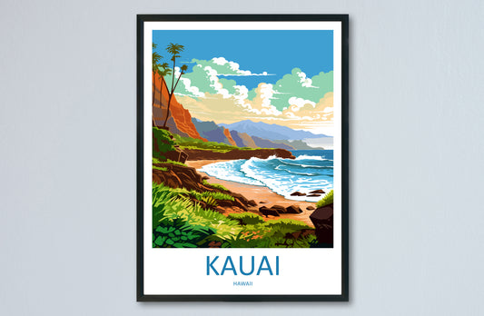 Kauai Hawaii USA Travel Poster