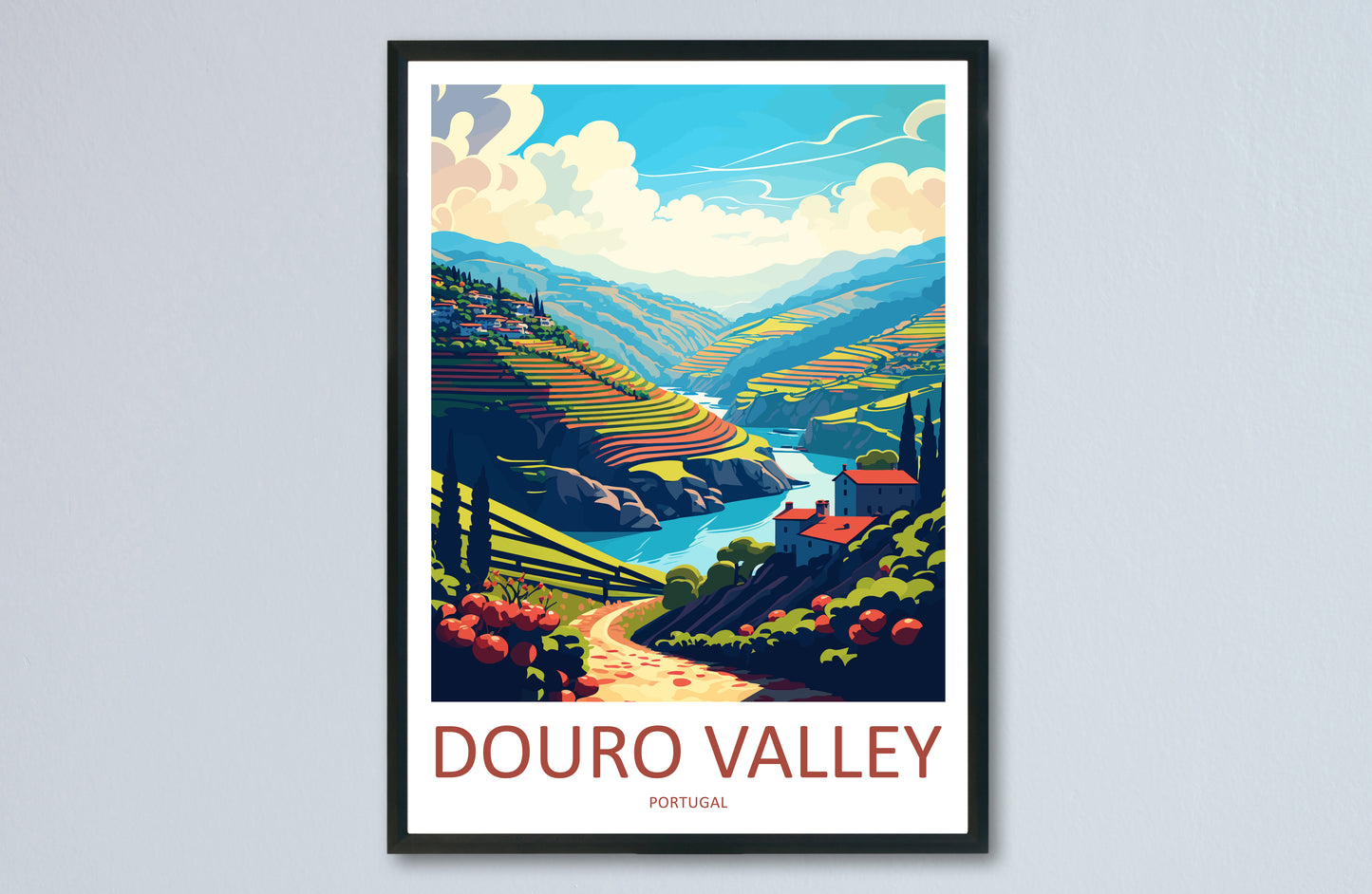 Douro Valley Portugal Travel Poster