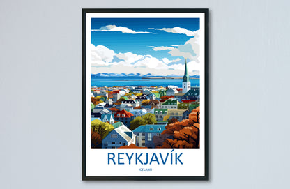 Reykjavik Iceland Travel Poster