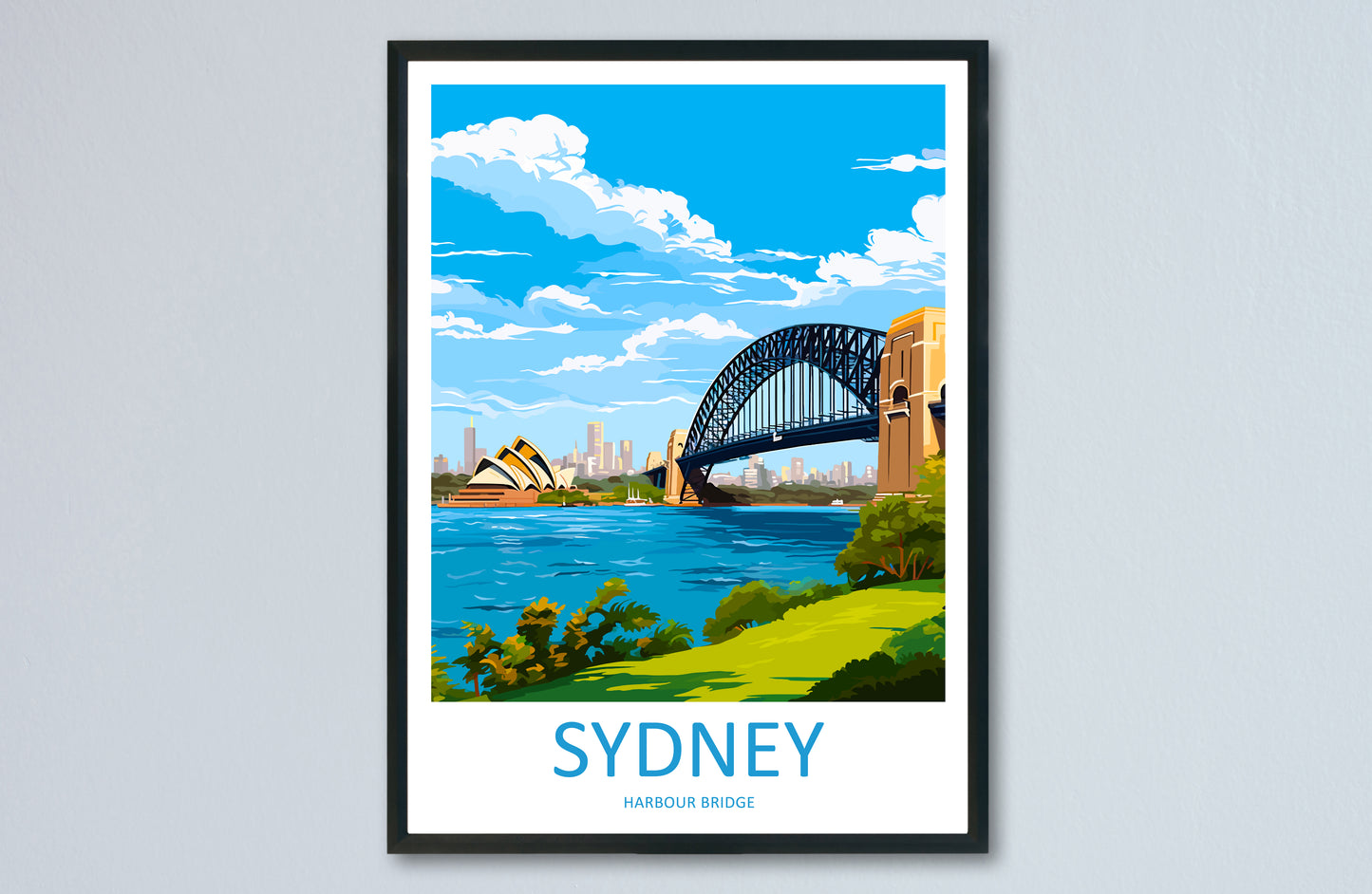 Sydney Harbour Bridge Australia Travel Poster