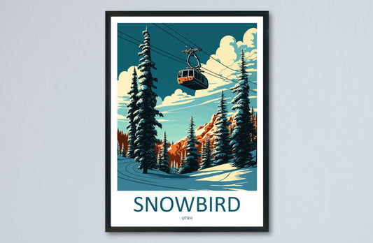 Snowbird Utah USA Travel Poster