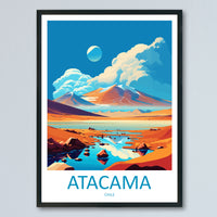 Atacama Desert Chile Travel Poster