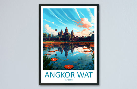 Angkor Wat Cambodia Travel Poster