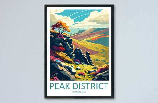 Peak District National Park Travel Poster