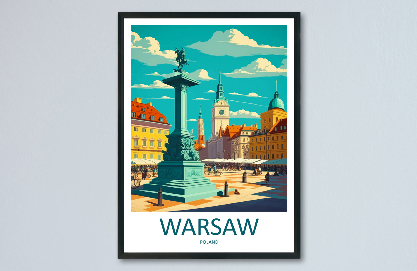 Warsaw Poland Travel Poster