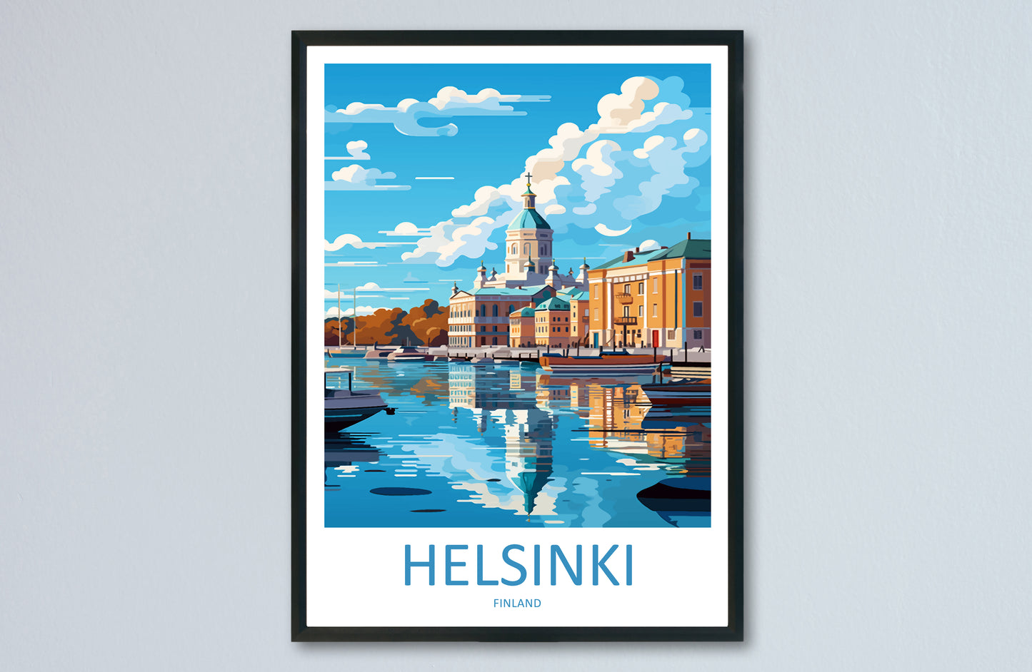 Helsinki Finland Travel Poster