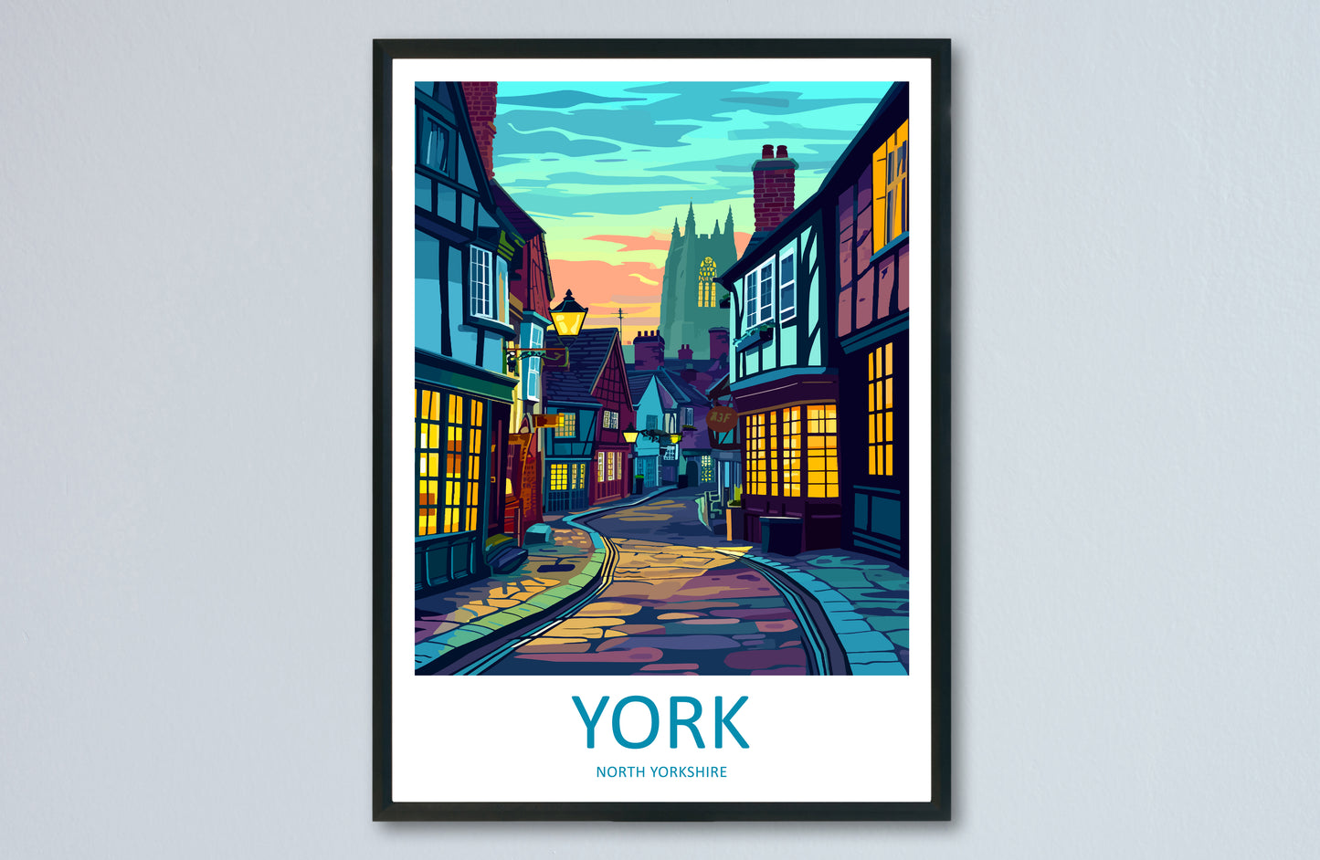 York England Travel Poster