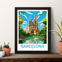 Barcelona Spain Travel Poster